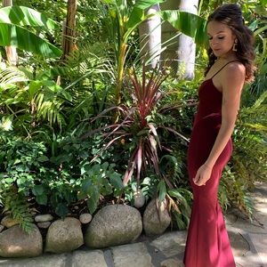 Katie May Luna Dress in Wine - Size 2